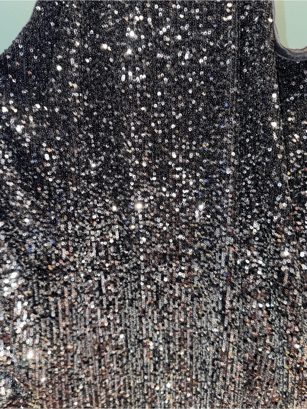 Cable & Gauge Black Sequin Halter-Style Tank Top - Picture 3 of 4